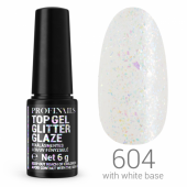 Profinails Top Gél Glitter Glaze LED/UV 6g No. 604