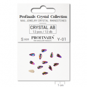 Profinails ozdobné kamienky #Y-001 Crystal AB 12ks (6x3mm)