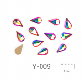 Profinails ozdobné kamienky #Y-009 Crystal AB 12ks (8x5 mm)