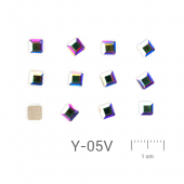 Profinails ozdobné kamienky #Y-05V Crystal AB 12ks (4x4mm)