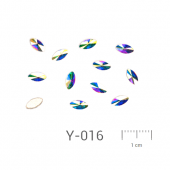 Profinails ozdobné kamienky #Y-016 Crystal AB 12ks (6x3 mm)