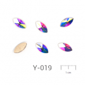 Profinails ozdobné kamienky #Y-019 Crystal AB 6ks (10x5 mm)