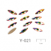 Profinails ozdobné kamienky #Y-021 Crystal AB 12ks (4x10 mm)
