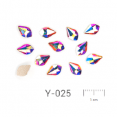 Profinails ozdobné kamienky #Y-025 Crystal AB 12ks (8x4 mm)