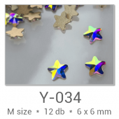 Profinails ozdobné kamienky #Y-034 Crystal AB 12ks (6x6 mm)