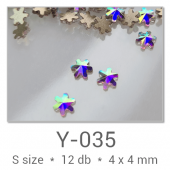 Profinails ozdobné kamienky #Y-035 Crystal AB 12ks (4x4 mm)