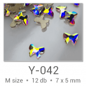 Profinails ozdobné kamienky #Y-042 Crystal AB 12ks (7x5 mm)