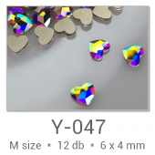 Profinails ozdobné kamienky #Y-047 Crystal AB 12ks (6x4 mm)