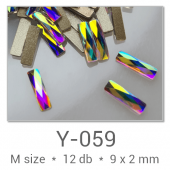 Profinails ozdobné kamienky #Y-059 Crystal AB 12ks(9x2 mm)