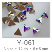 Profinails ozdobné kamienky #Y-061 Crystal AB 12ks (5x5 mm)