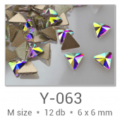 Profinails ozdobné kamienky #Y-063 Crystal AB 12ks (6x6 mm)