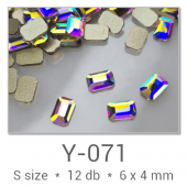 Profinails ozdobné kamienky #Y-071-6 Crystal AB 12ks (6x4 mm)