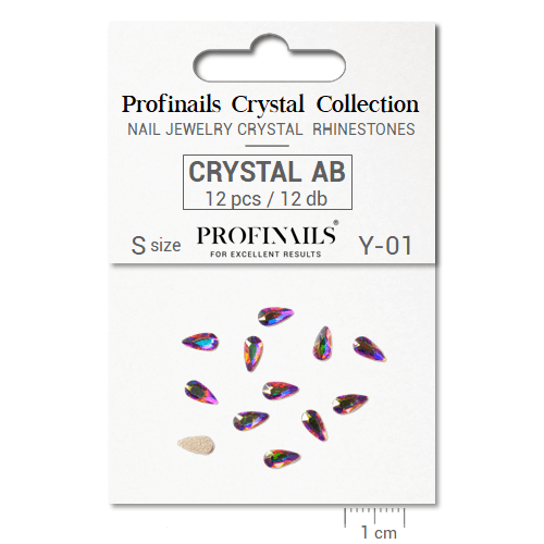 Profinails ozdobné kamienky #Y-001 Crystal AB 12ks (6x3mm)