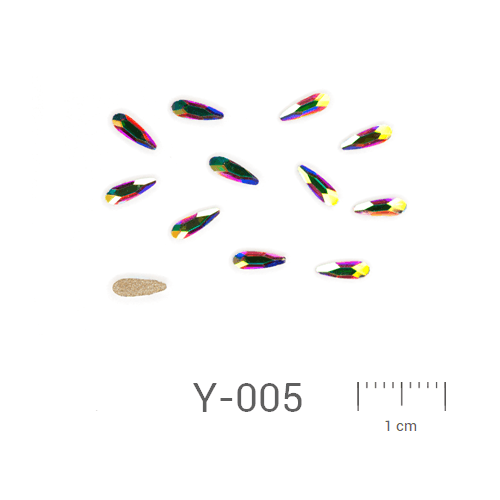 Profinails ozdobné kamienky #Y-005 Crystal AB 12ks (6x2 mm)