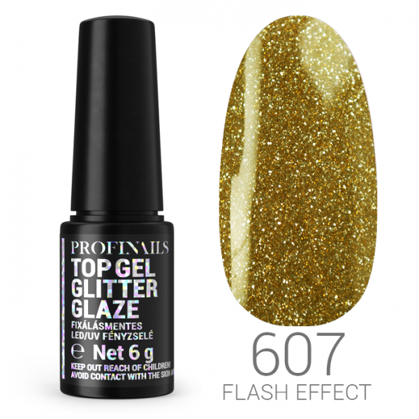 Profinails Top Gél Glitter Glaze LED/UV 6g No. 607