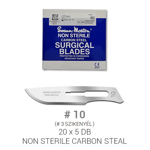 Swann-Morton Non Sterile skalpel #10 20x5ks