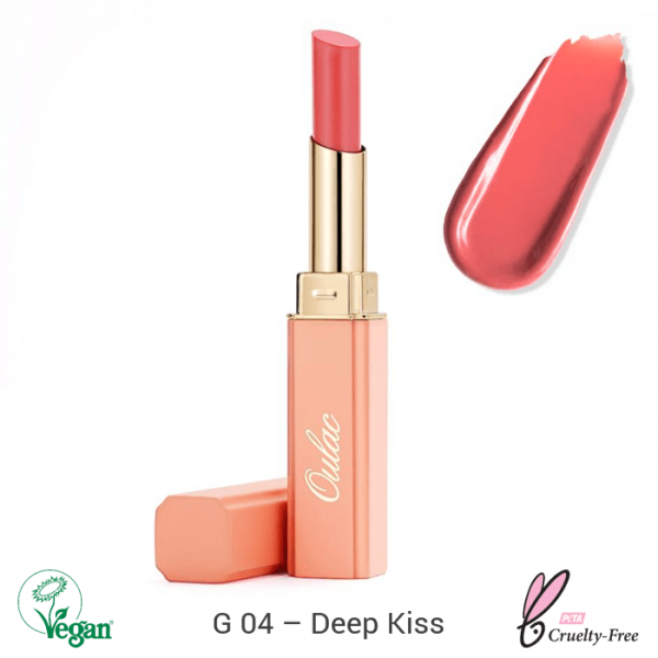 Oulac Moisture Shine Lipstick rúž 2.2g No.04 Deep Kiss