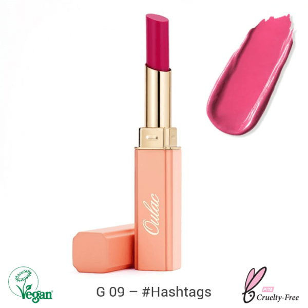 Oulac Moisture Shine Lipstick rúž 2.2g No.09 #Hashtags