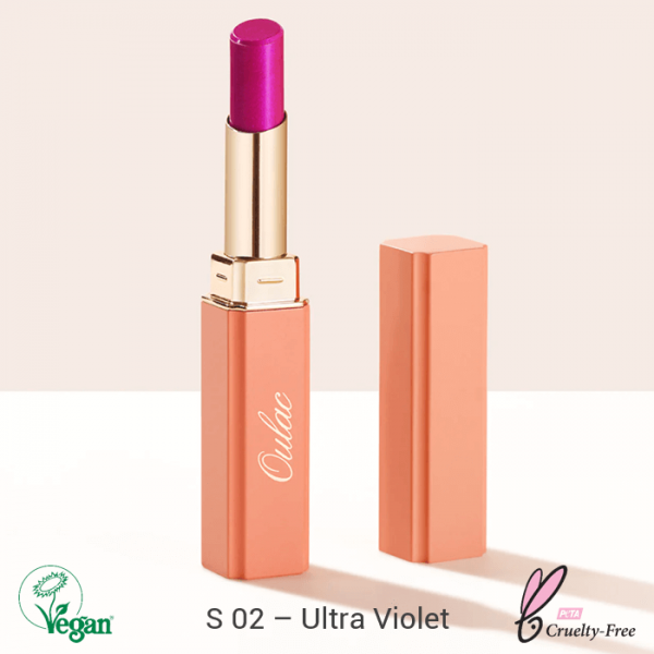 Oulac Moisture Shine Lipstick rúž 2.2g S-02 Ultra Violet