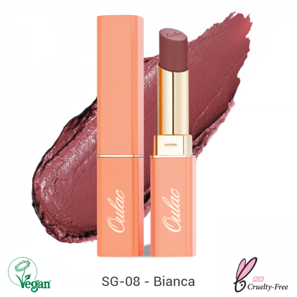 Oulac Sensual Glow Rich Creme Lipstick 4g No. SG-08 Bianca